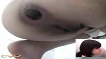 Young Japanese girls defecating from their asses in close-up
